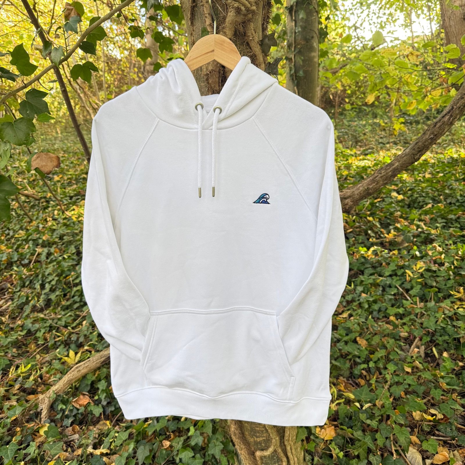 Little Wave Organic Hoodie White