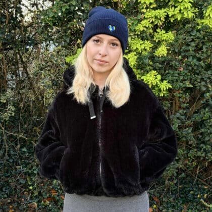 Small Heart Earth Organic Cotton Beanie