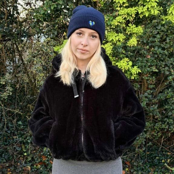 Small Heart Earth Organic Cotton Beanie