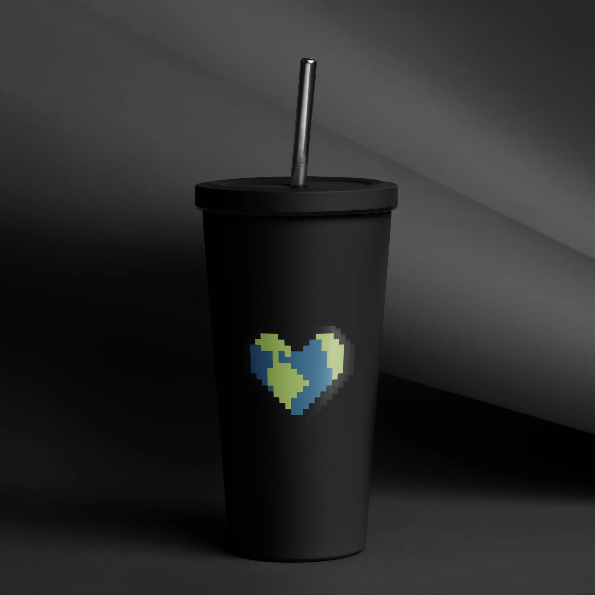 Heart Earth Insulated Tumbler (Black)