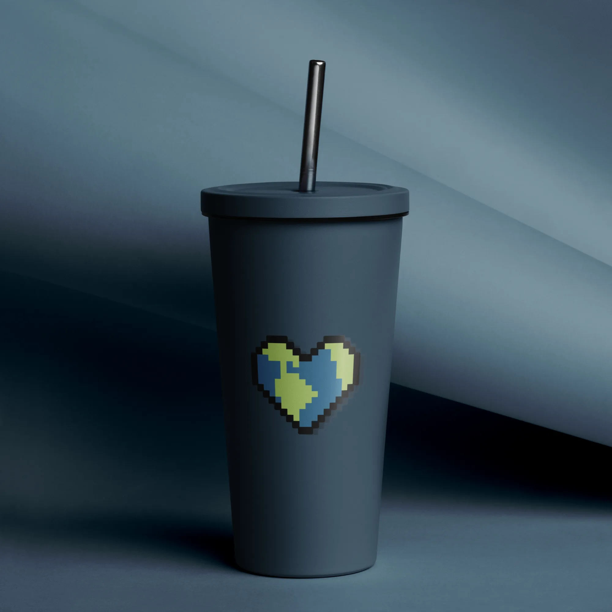 Heart Earth Insulated Tumbler (Navy)