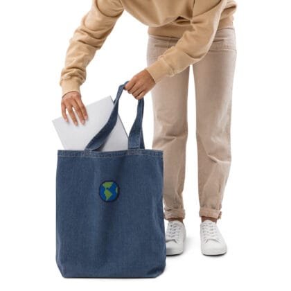 Eco Earth Organic Denim Tote Bag