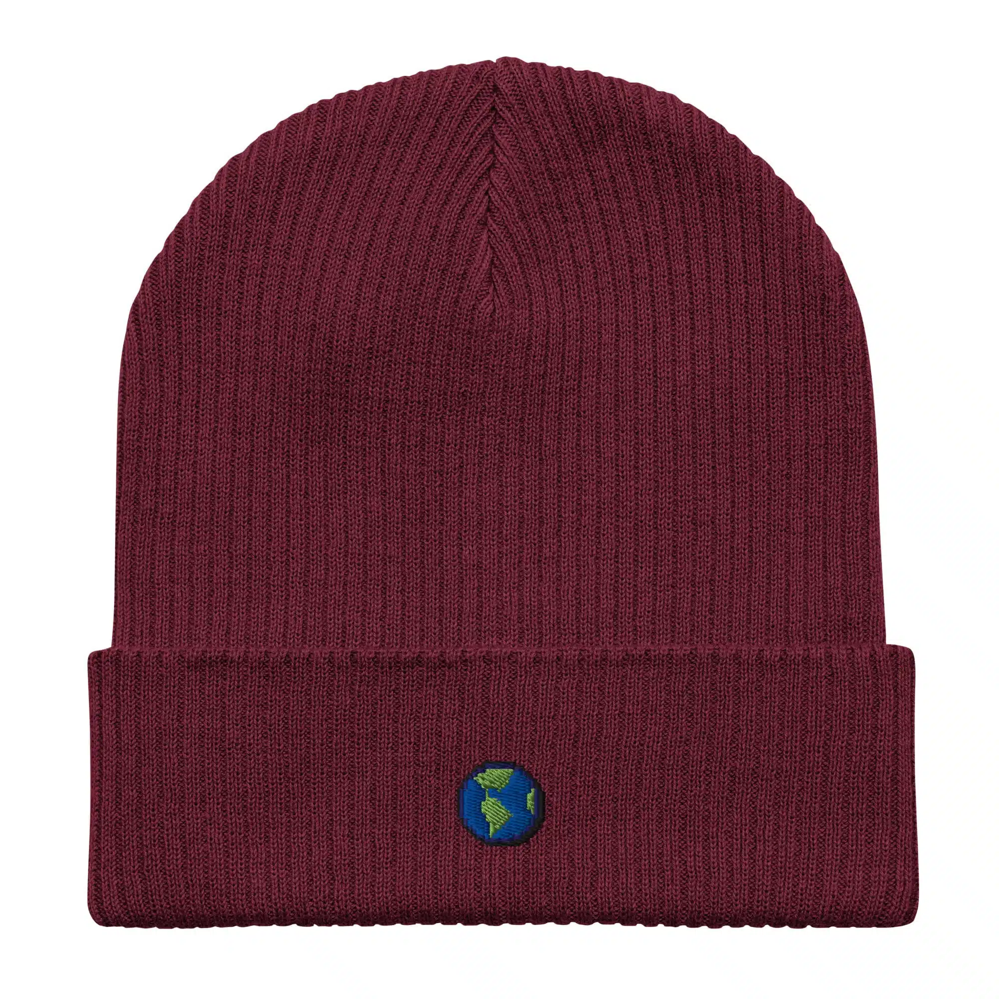Small Earth Organic Beanie (Burgundy)