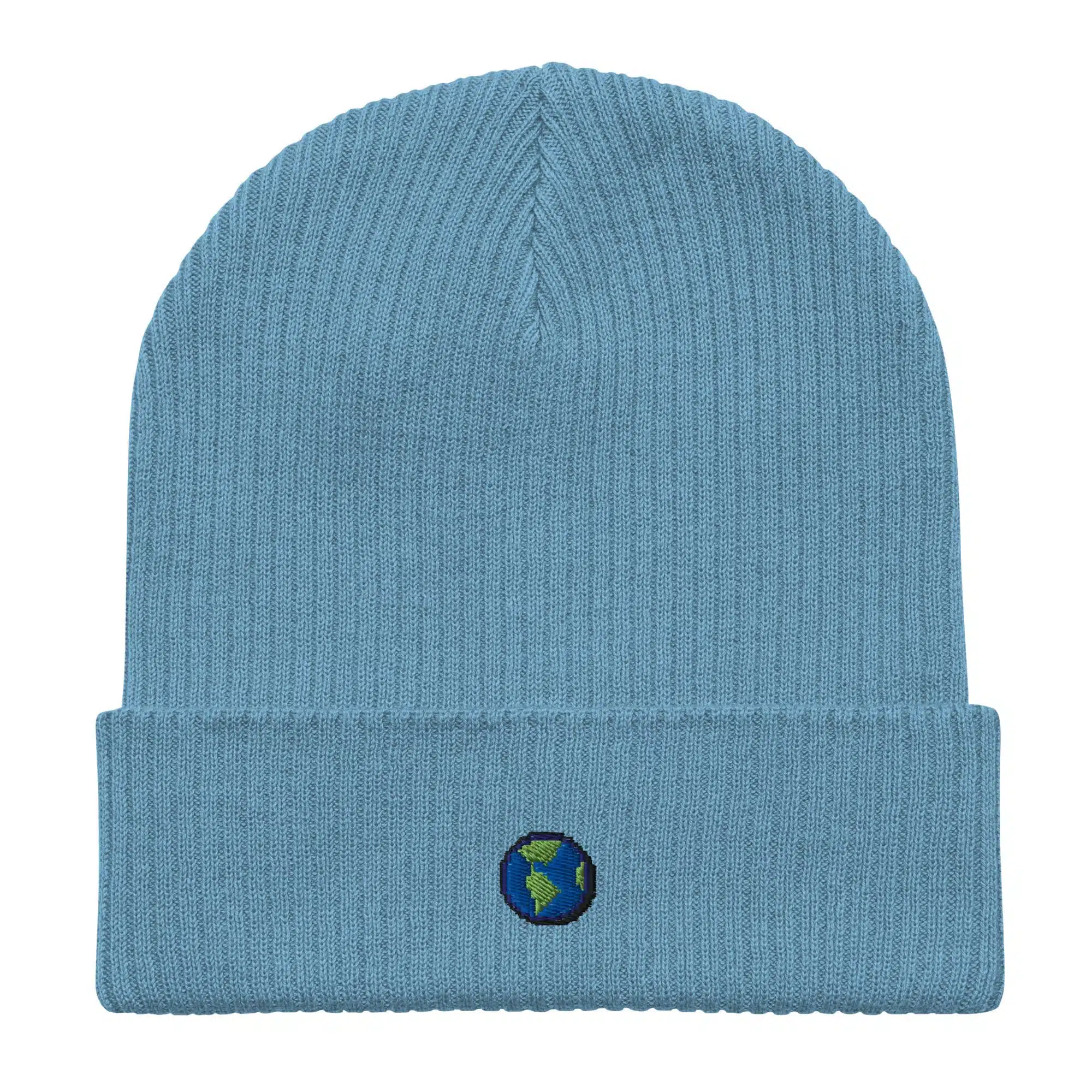 Small Earth Organic Beanie (Light Blue)