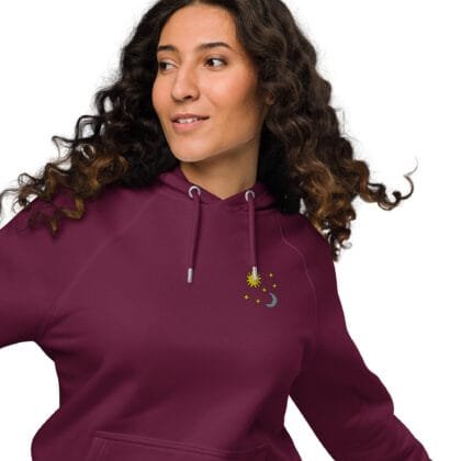 Sun Moon Organic Raglan Hoodie